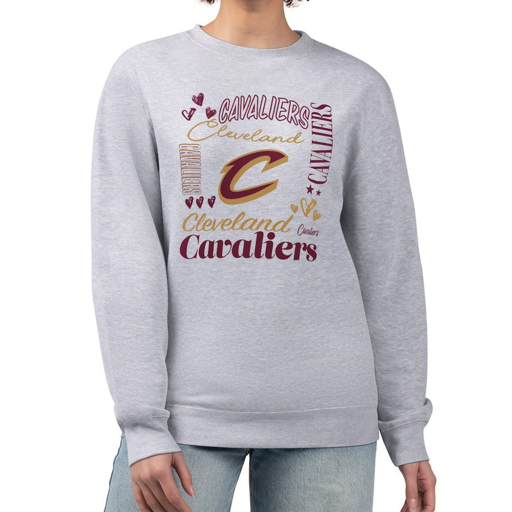 NBA Cleveland Cavaliers G-III 4Her by Carl Banks Women's Collage Team Graphic Fleece Pullover Sweatshirt sale