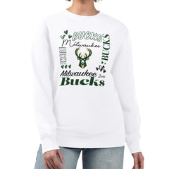 NBA Milwaukee Bucks G-III 4Her by Carl Banks Women's Collage Team Graphic Fleece Pullover Sweatshirt