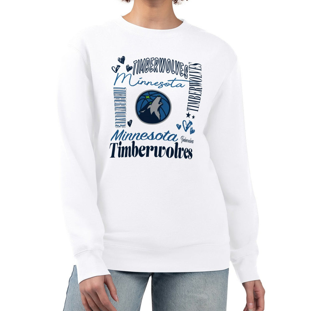 NBA Minnesota Timberwolves G-III 4Her by Carl Banks Women's Collage Team Graphic Fleece Pullover Sweatshirt