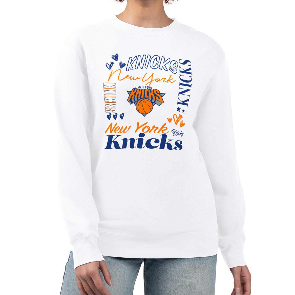 NBA New York Knicks G-III 4Her by Carl Banks Women's Collage Team Graphic Fleece Pullover Sweatshirt