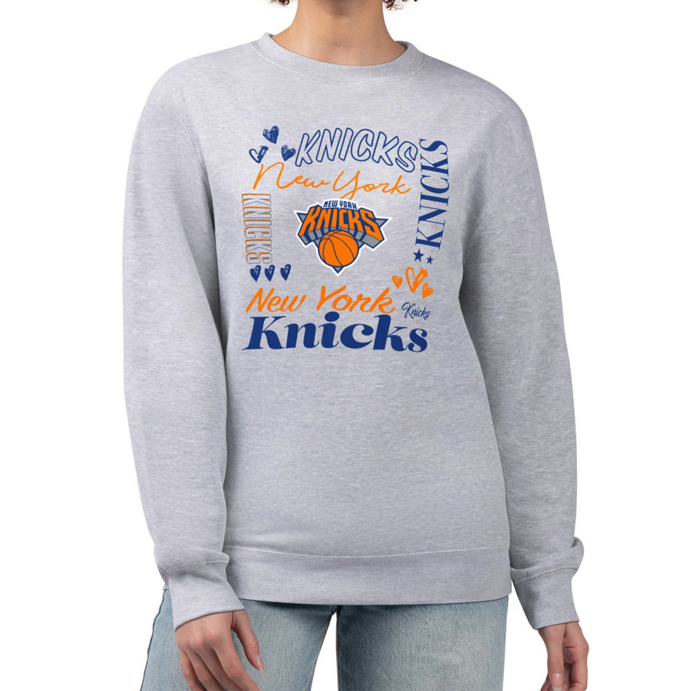 NBA New York Knicks G-III 4Her by Carl Banks Women's Collage Team Graphic Fleece Pullover Sweatshirt