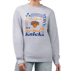 NBA New York Knicks G-III 4Her by Carl Banks Women's Collage Team Graphic Fleece Pullover Sweatshirt