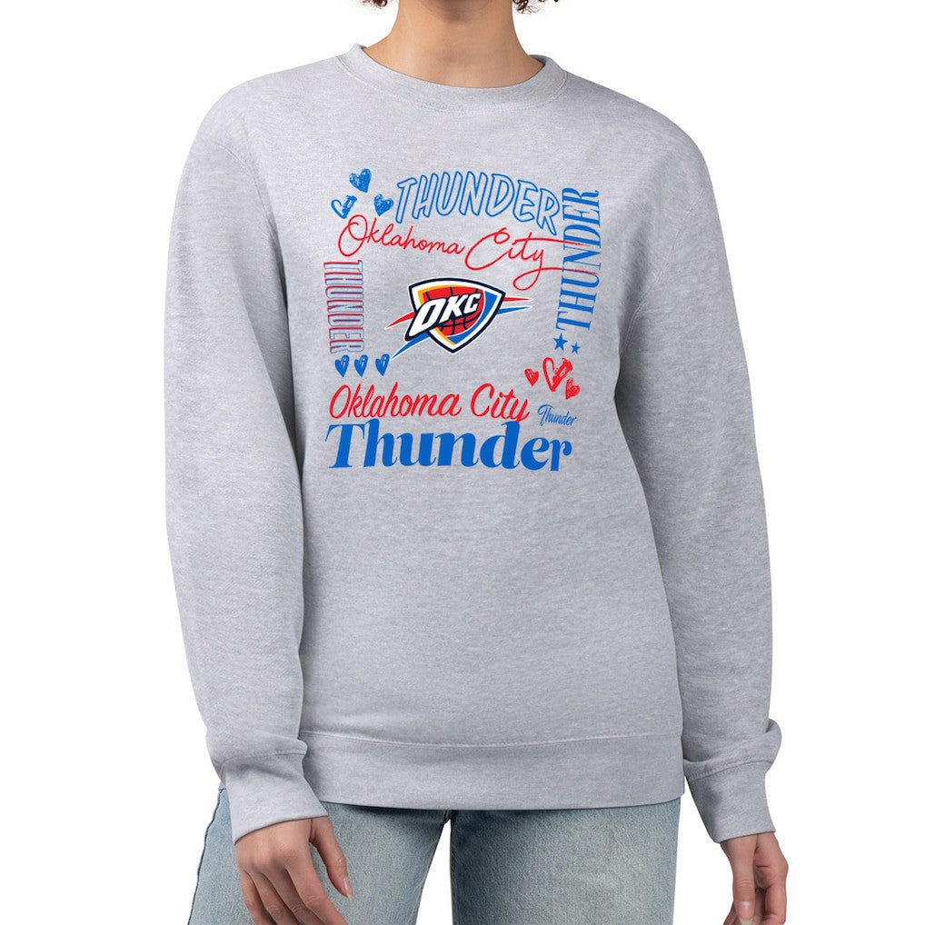 NBA Oklahoma City Thunder G-III 4Her by Carl Banks Women's Collage Team Graphic Fleece Pullover Sweatshirt
