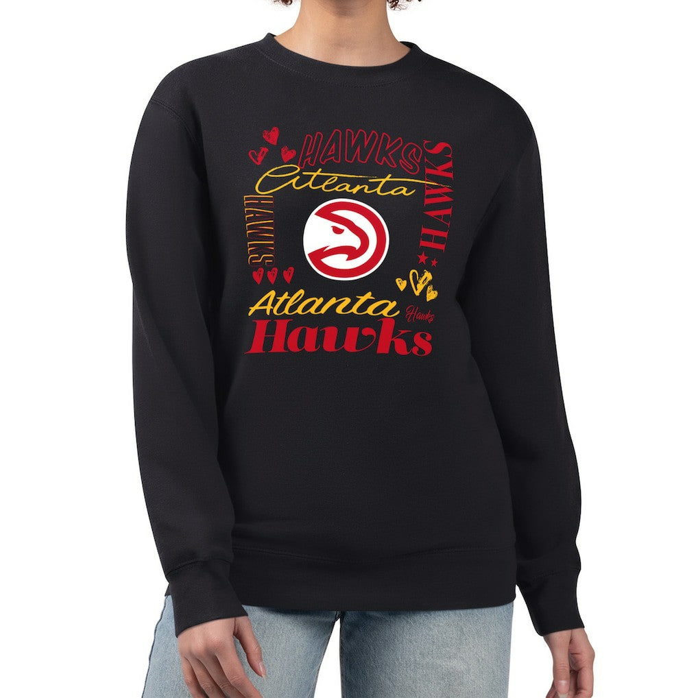 NBA Atlanta Hawks G-III 4Her by Carl Banks Women's Collage Team Name Fleece Pullover Sweatshirt