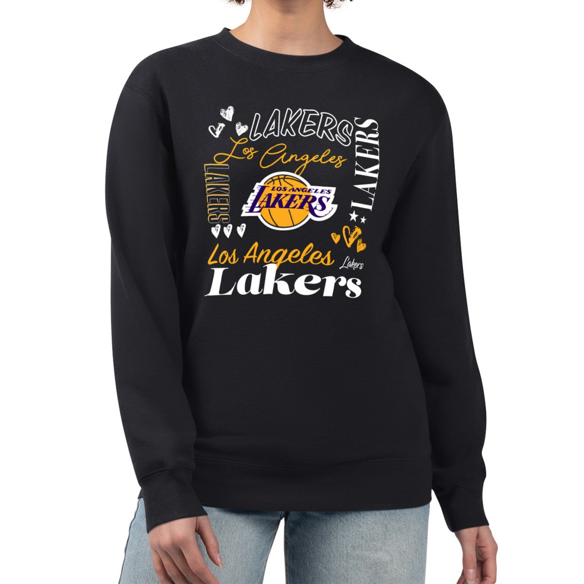 NBA Los Angeles Lakers G-III 4Her by Carl Banks Women's Collage Team Graphic Fleece Pullover Sweatshirt