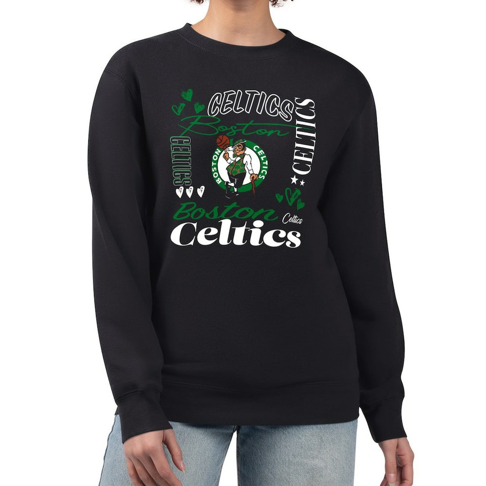 NBA Boston Celtics G-III 4Her by Carl Banks Women's Collage Team Graphic Fleece Pullover Sweatshirt