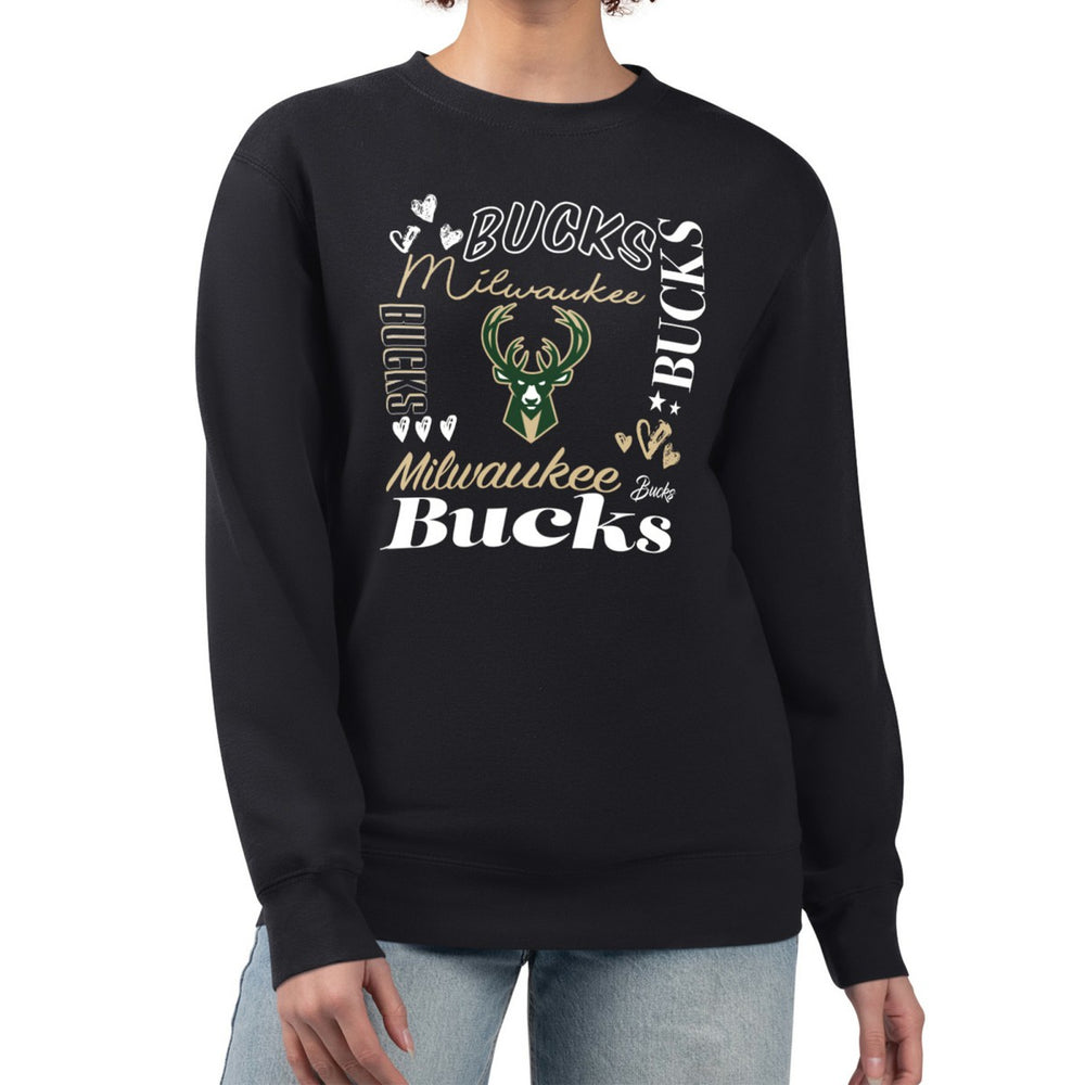 NBA Milwaukee Bucks G-III 4Her by Carl Banks Women's Collage Team Graphic Fleece Pullover Sweatshirt