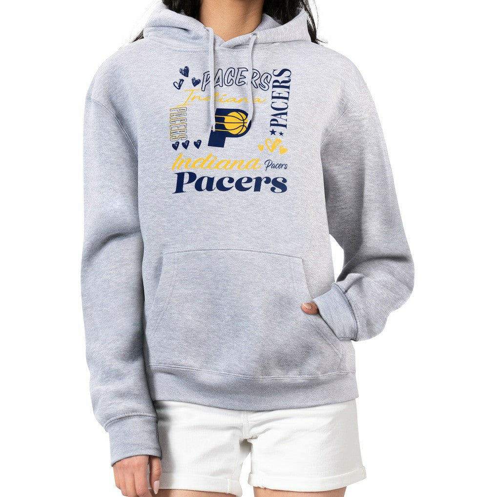 NBA Indiana Pacers G-III 4Her by Carl Banks Women's Team Collage Graphic Fleece Pullover Hoodie