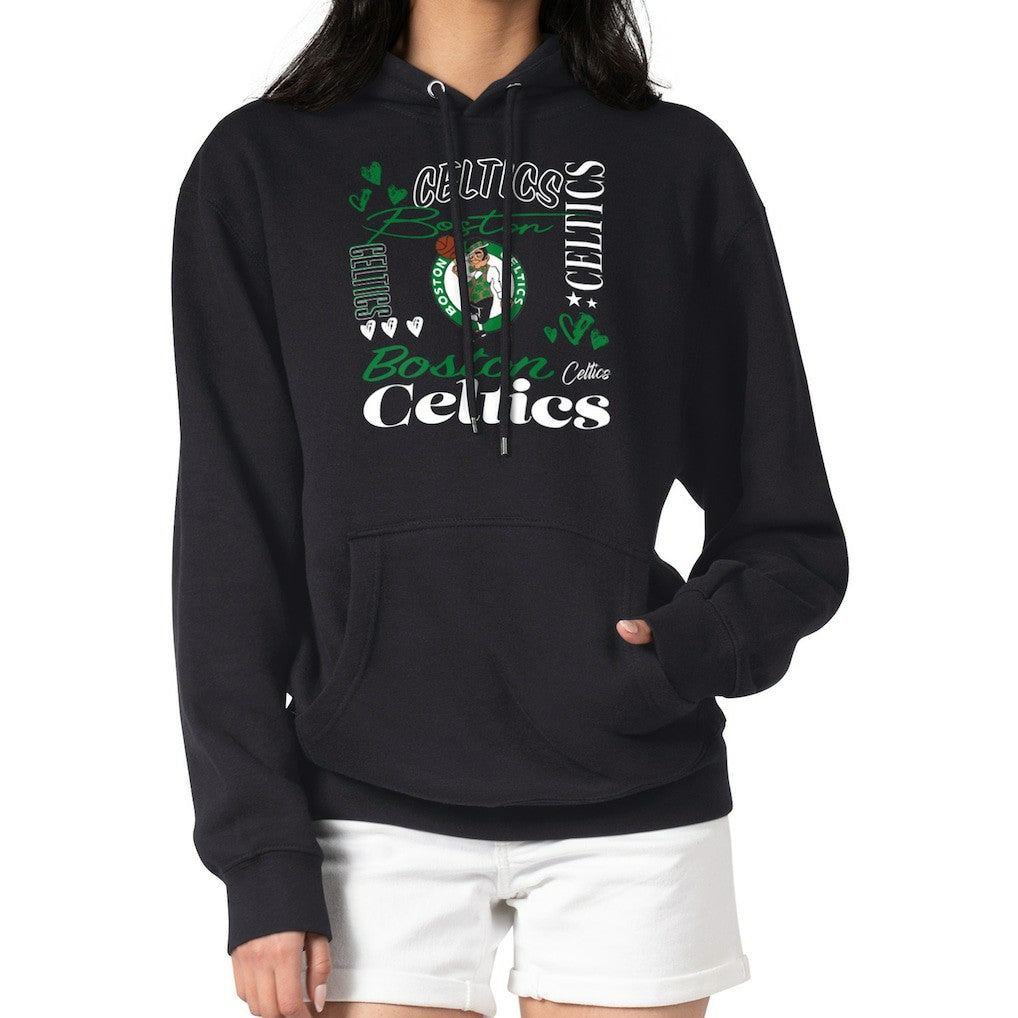 NBA Boston Celtics G-III 4Her by Carl Banks Women's Team Collage Graphic Fleece Pullover Hoodie