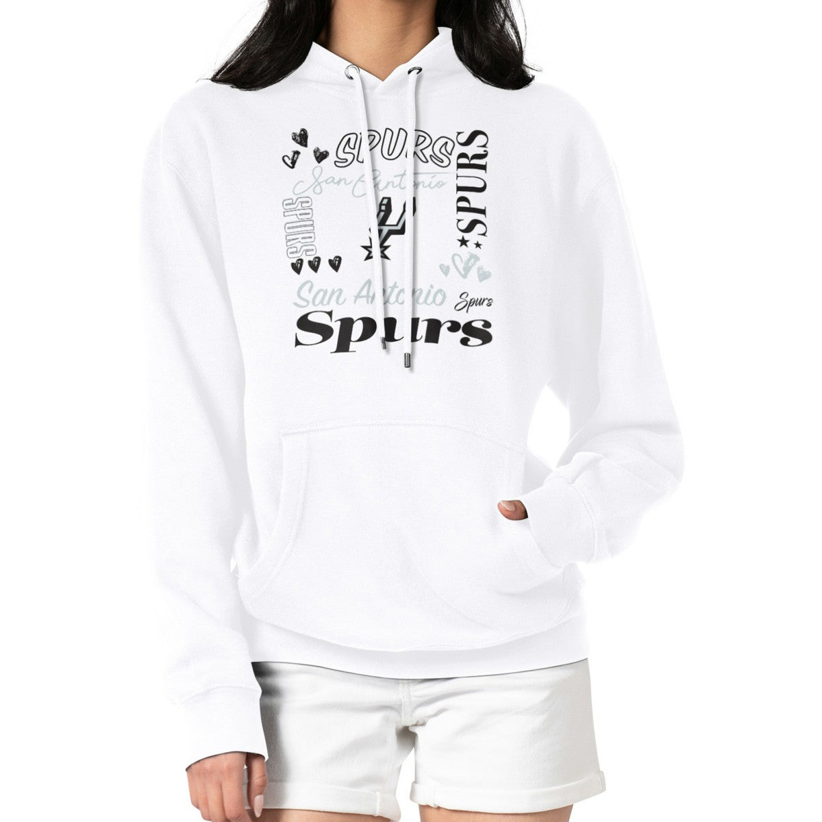 NBA San Antonio Spurs G-III 4Her by Carl Banks Women's Team Collage Graphic Fleece Pullover Hoodie