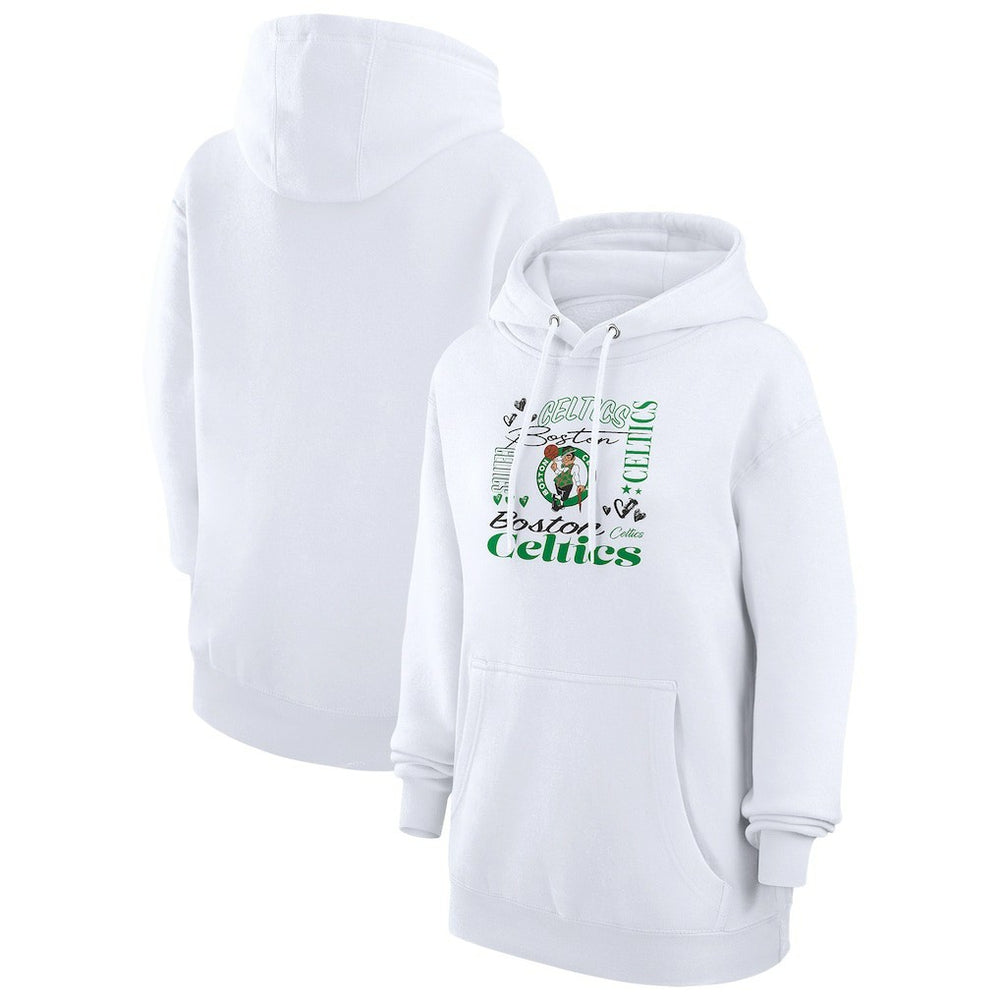 NBA Boston Celtics G-III 4Her by Carl Banks Women's Team Collage Graphic Fleece Pullover Hoodie