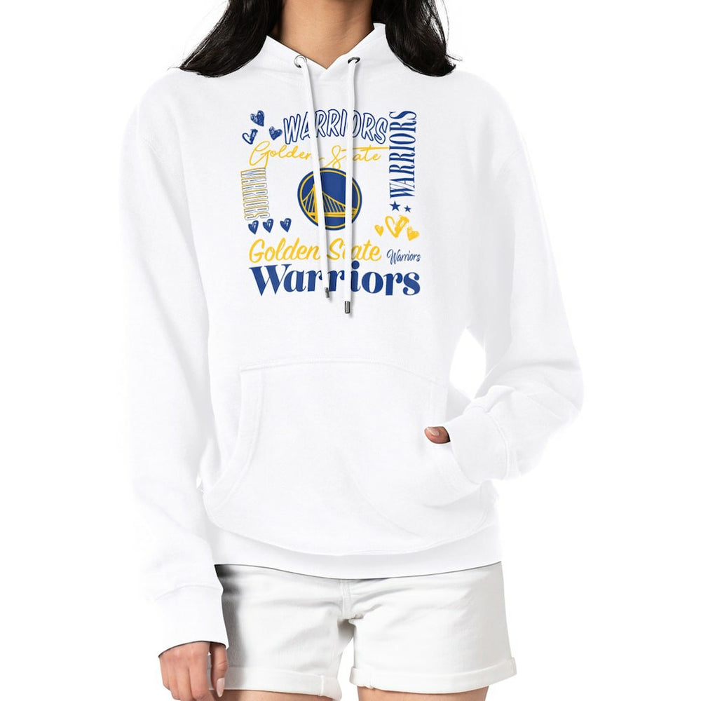 NBA Golden State Warriors G-III 4Her by Carl Banks Women's Team Collage Graphic Fleece Pullover Hoodie sale
