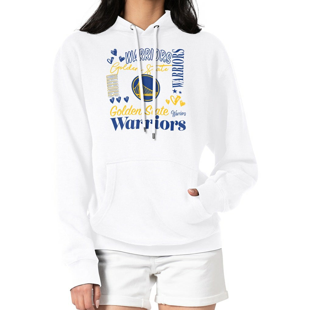 NBA Golden State Warriors G-III 4Her by Carl Banks Women's Team Collage Graphic Fleece Pullover Hoodie sale