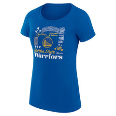 NBA Golden State Warriors G-III 4Her by Carl Banks Women's Super-Slim Fit Lightweight Team Name Collage Graphic T-Shirt sale