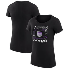 NBA Sacramento Kings G-III 4Her by Carl Banks Women's Super-Slim Fit Lightweight Team Name Collage Graphic T-Shirt