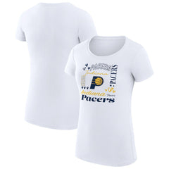 NBA Indiana Pacers G-III 4Her by Carl Banks Women's Super-Slim Fit Lightweight Team Name Collage Graphic T-Shirt