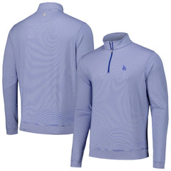 MLB Los Angeles Dodgers Peter Millar Perth Sugar Stripe Performance Quarter-Zip Top