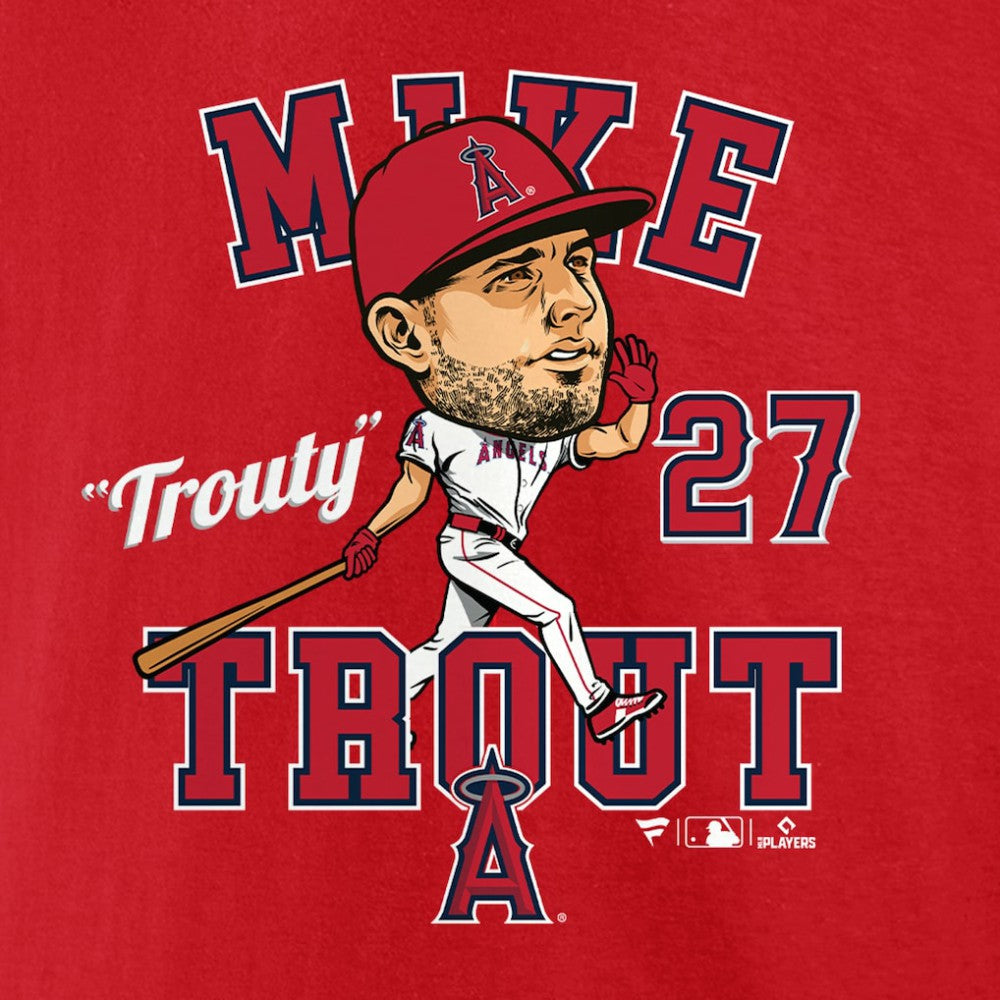 MLB Mike Trout Los Angeles Angels Fanatics Hometown Caricature T-Shirt
