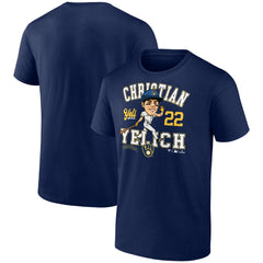MLB Christian Yelich Milwaukee Brewers Fanatics Hometown Caricature T-Shirt
