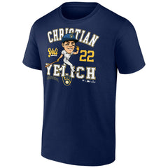 MLB Christian Yelich Milwaukee Brewers Fanatics Hometown Caricature T-Shirt