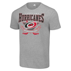 NHL Heather Gray Carolina Hurricanes Starter Team Logo Graphic T-Shirt