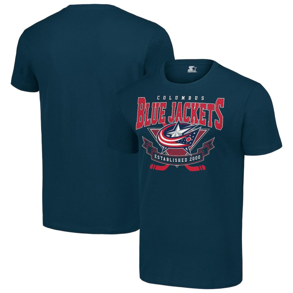 NHL Navy Columbus Blue Jackets Starter Team Logo Graphic T-Shirt