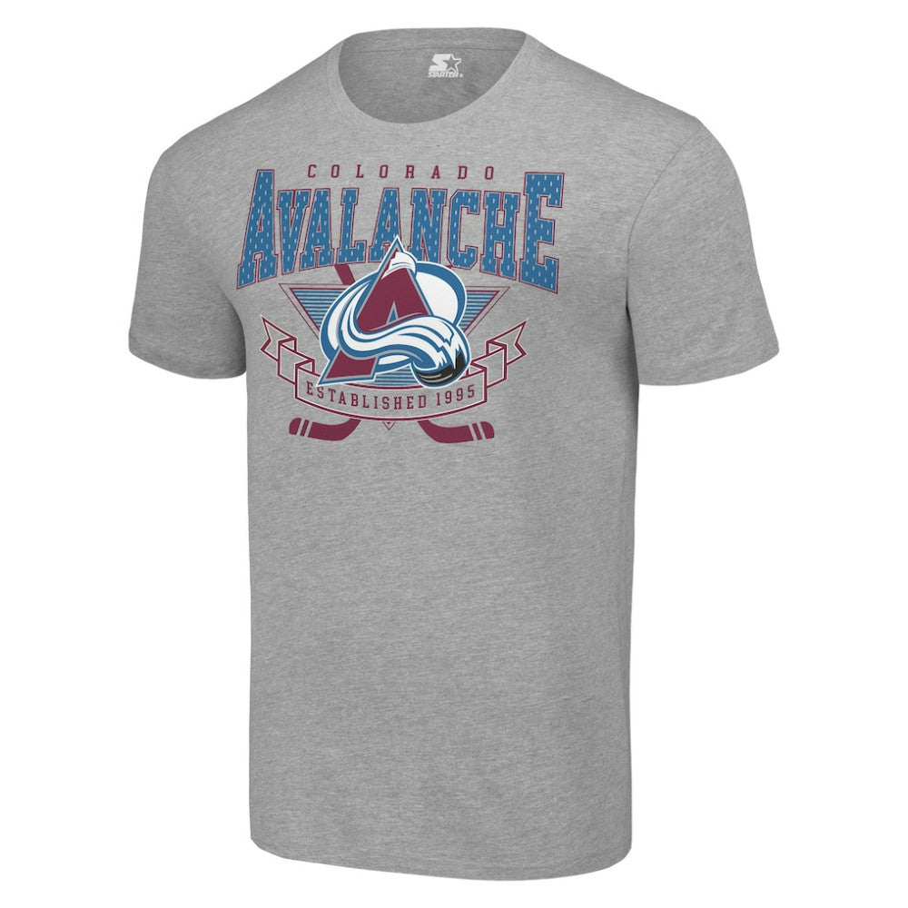NHL Heather Gray Colorado Avalanche Starter Team Logo Graphic T-Shirt