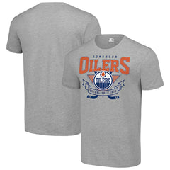 NHL Heather Gray Edmonton Oilers Starter Team Logo Graphic T-Shirt
