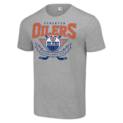 NHL Heather Gray Edmonton Oilers Starter Team Logo Graphic T-Shirt