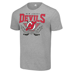 NHL Heather Gray New Jersey Devils Starter Team Logo Graphic T-Shirt