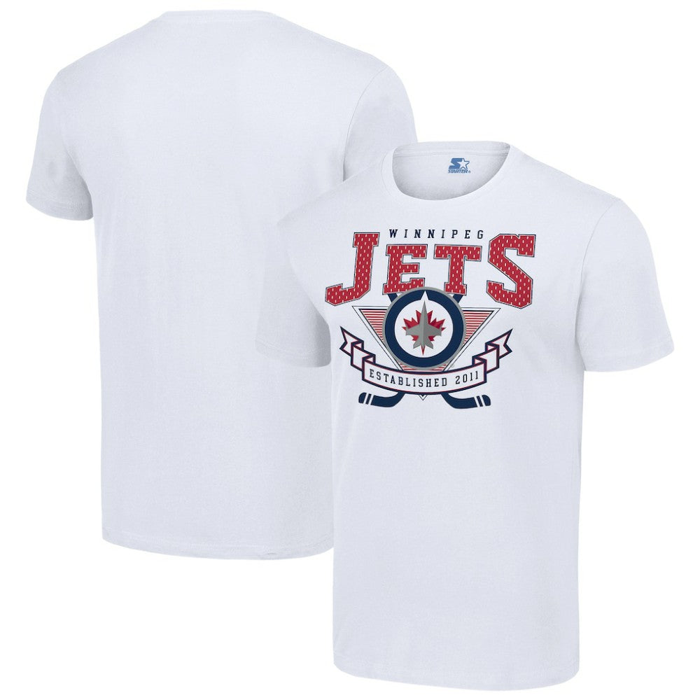 NHL White Winnipeg Jets Starter Team Logo Graphic T-Shirt