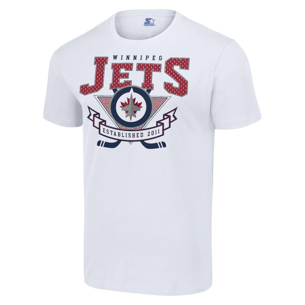 NHL White Winnipeg Jets Starter Team Logo Graphic T-Shirt