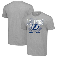 NHL Heather Gray Tampa Bay Lightning Starter Team Logo Graphic T-Shirt