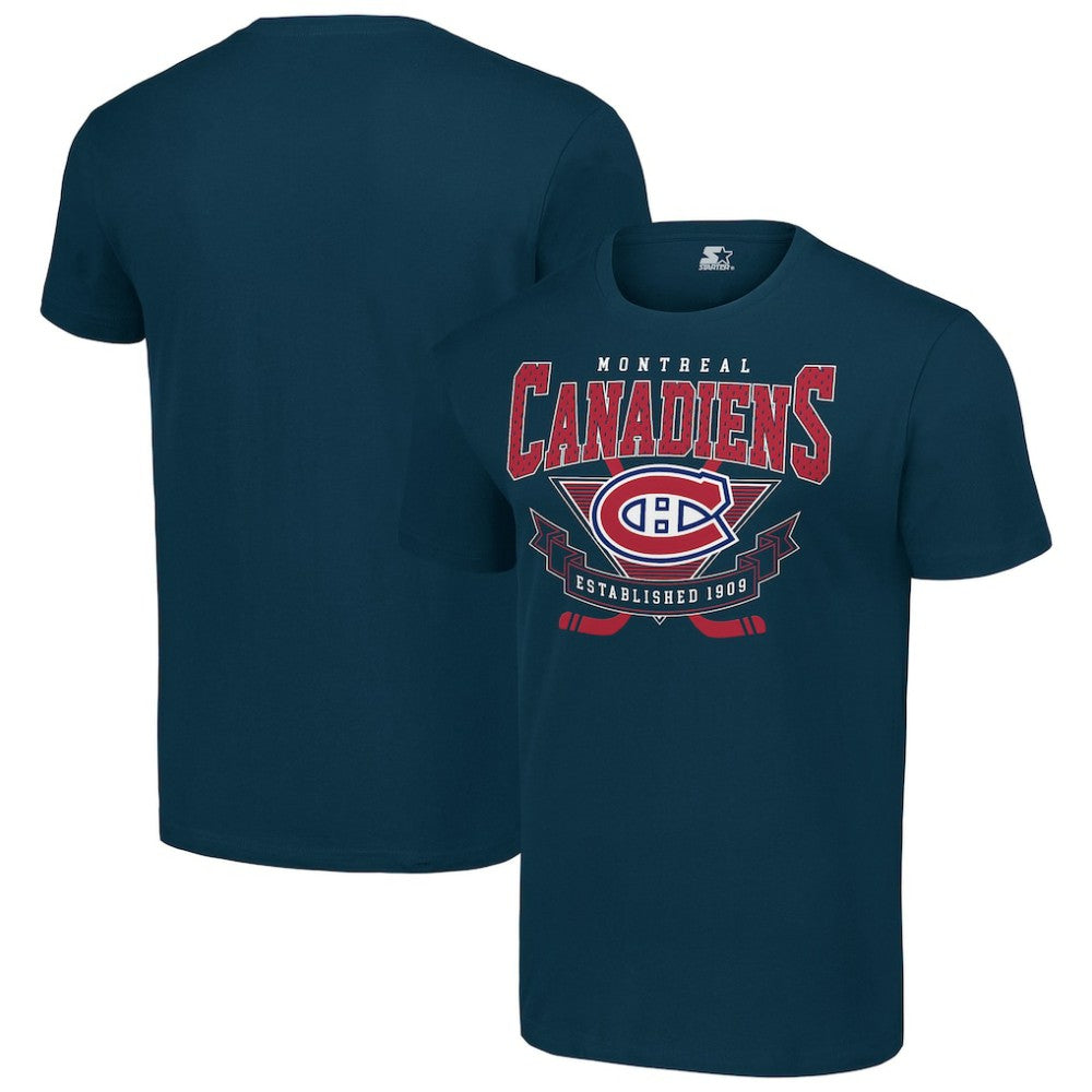 NHL Navy Montreal Canadiens Starter Team Logo Graphic T-Shirt