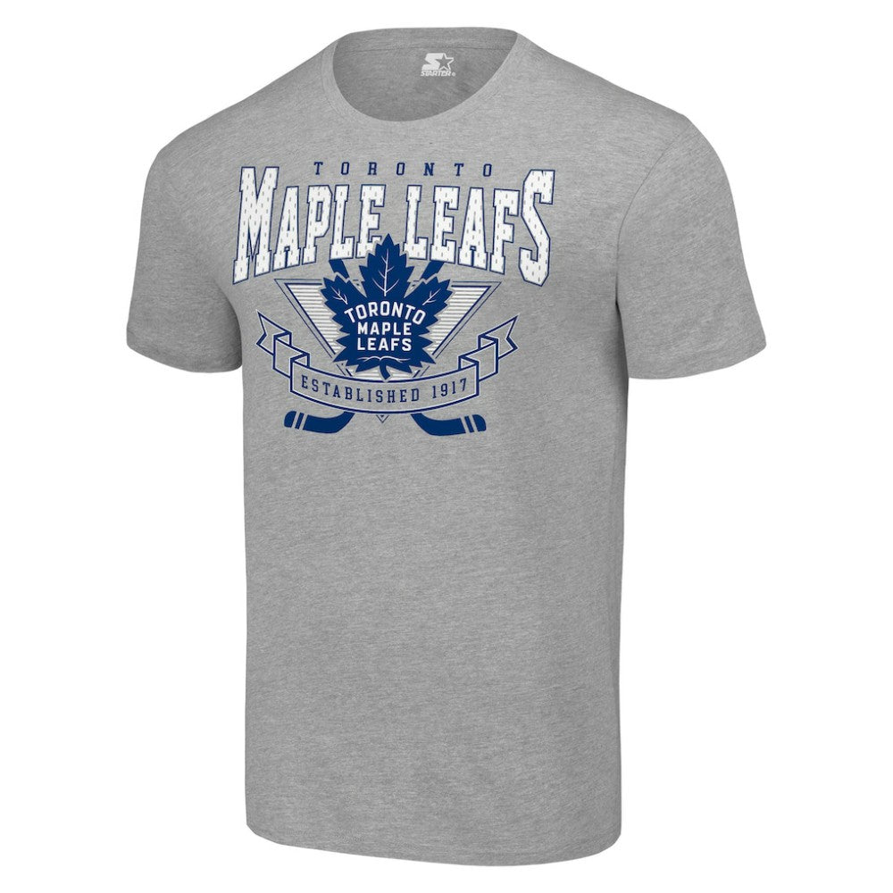 NHL Heather Gray Toronto Maple Leafs Starter Team Logo Graphic T-Shirt