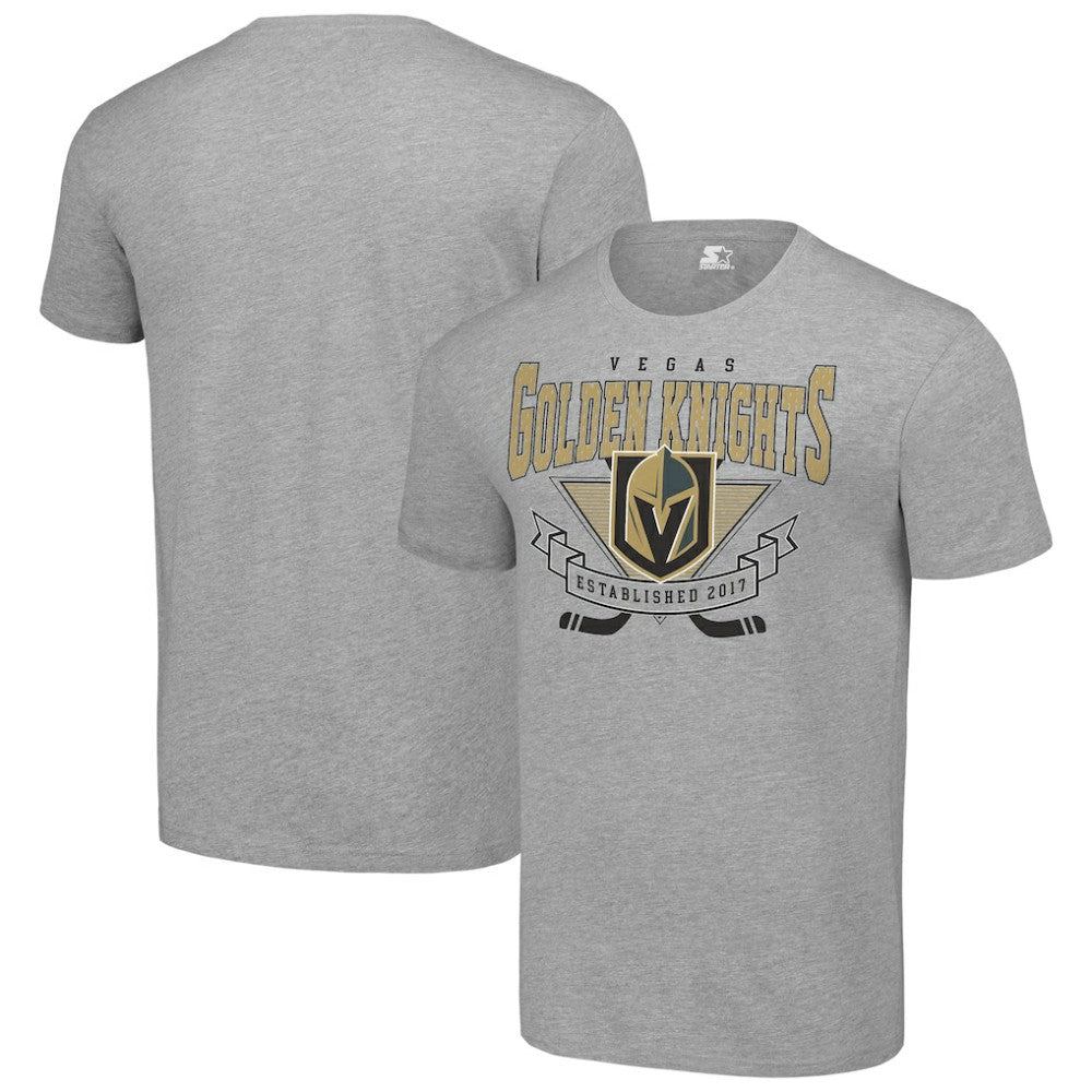 NHL Heather Gray Vegas Golden Knights Starter Team Logo Graphic T-Shirt