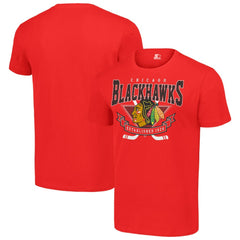 NHL Red Chicago Blackhawks Starter Team Logo Graphic T-Shirt