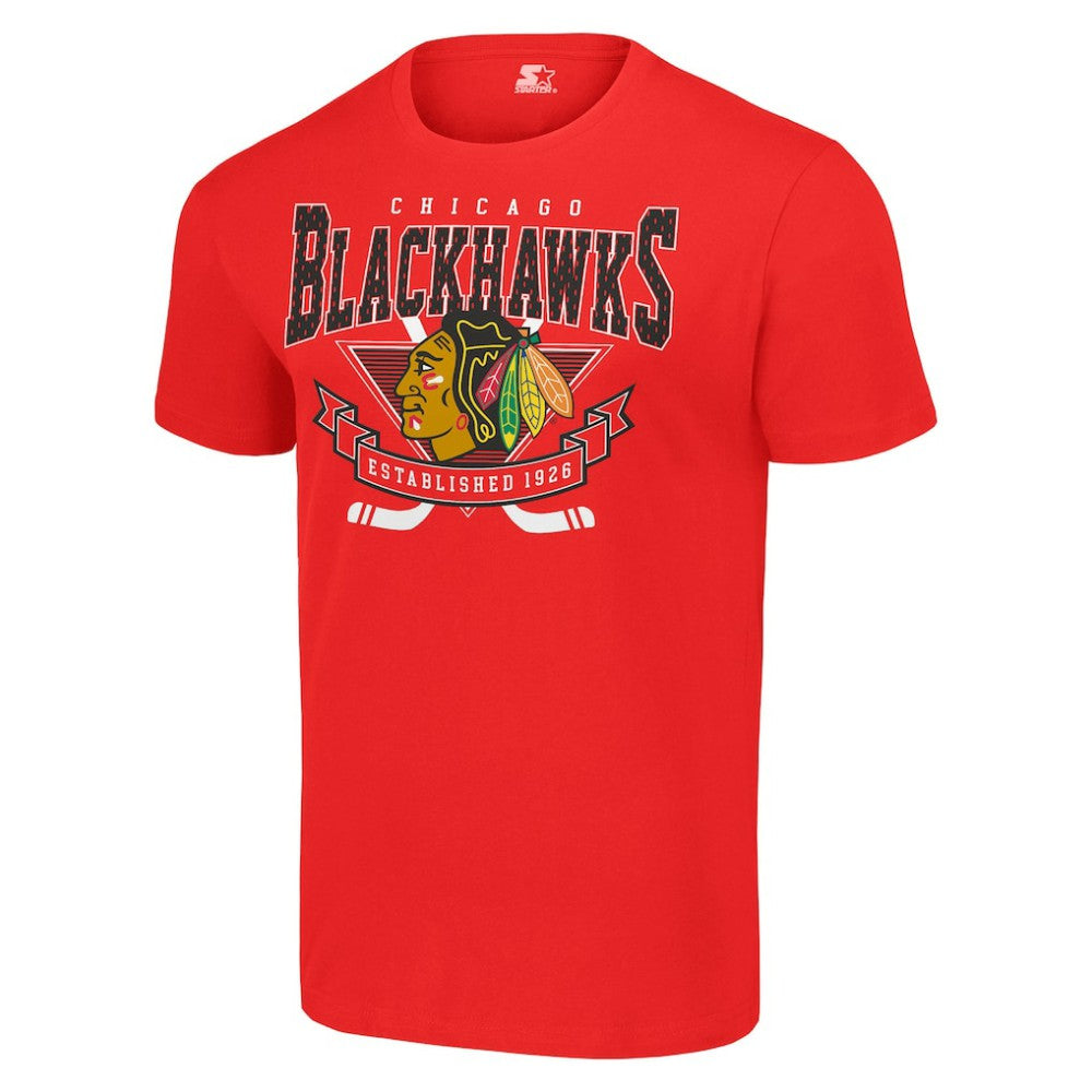 NHL Red Chicago Blackhawks Starter Team Logo Graphic T-Shirt