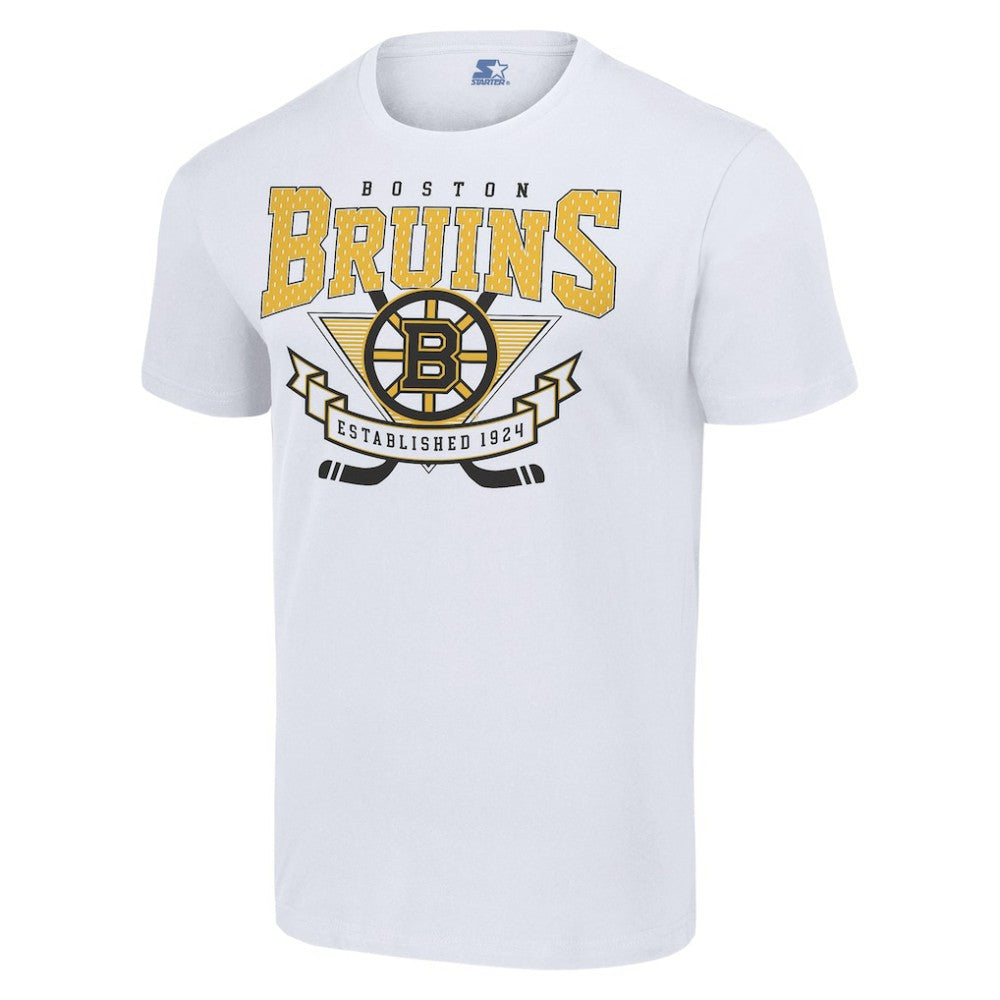NHL White Boston Bruins Starter Team Logo Graphic T-Shirt