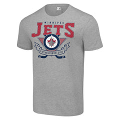 NHL Heather Gray Winnipeg Jets Starter Team Logo Graphic T-Shirt