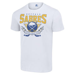 NHL White Buffalo Sabres Starter Team Logo Graphic T-Shirt