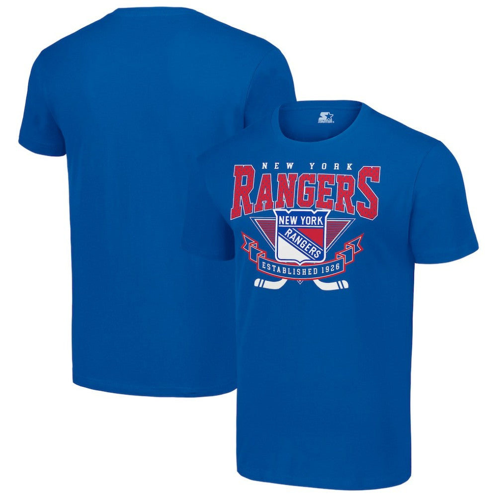 NHL Blue New York Rangers Starter Team Logo Graphic T-Shirt