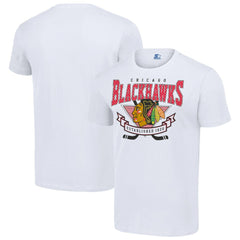 NHL White Chicago Blackhawks Starter Team Logo Graphic T-Shirt
