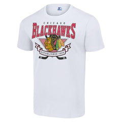 NHL White Chicago Blackhawks Starter Team Logo Graphic T-Shirt