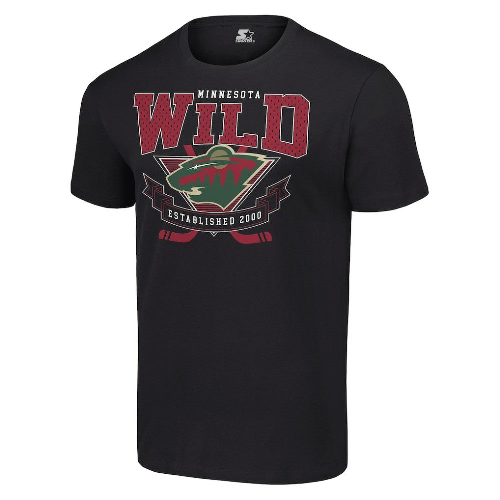NHL Black Minnesota Wild Starter Team Logo Graphic T-Shirt