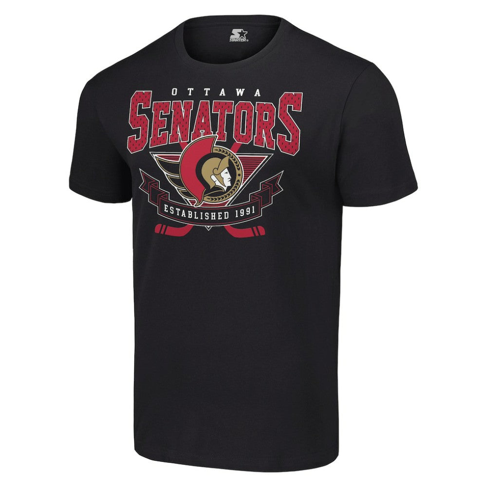 NHL Black Ottawa Senators Starter Team Logo Graphic T-Shirt