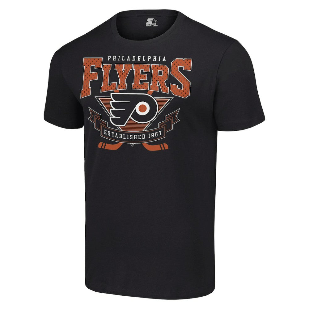 NHL Black Philadelphia Flyers Starter Team Logo Graphic T-Shirt