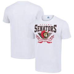 NHL White Ottawa Senators Starter Team Logo Graphic T-Shirt