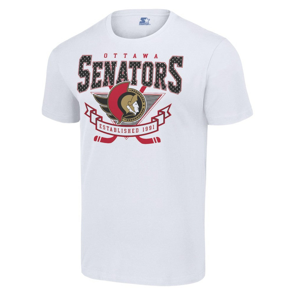 NHL White Ottawa Senators Starter Team Logo Graphic T-Shirt