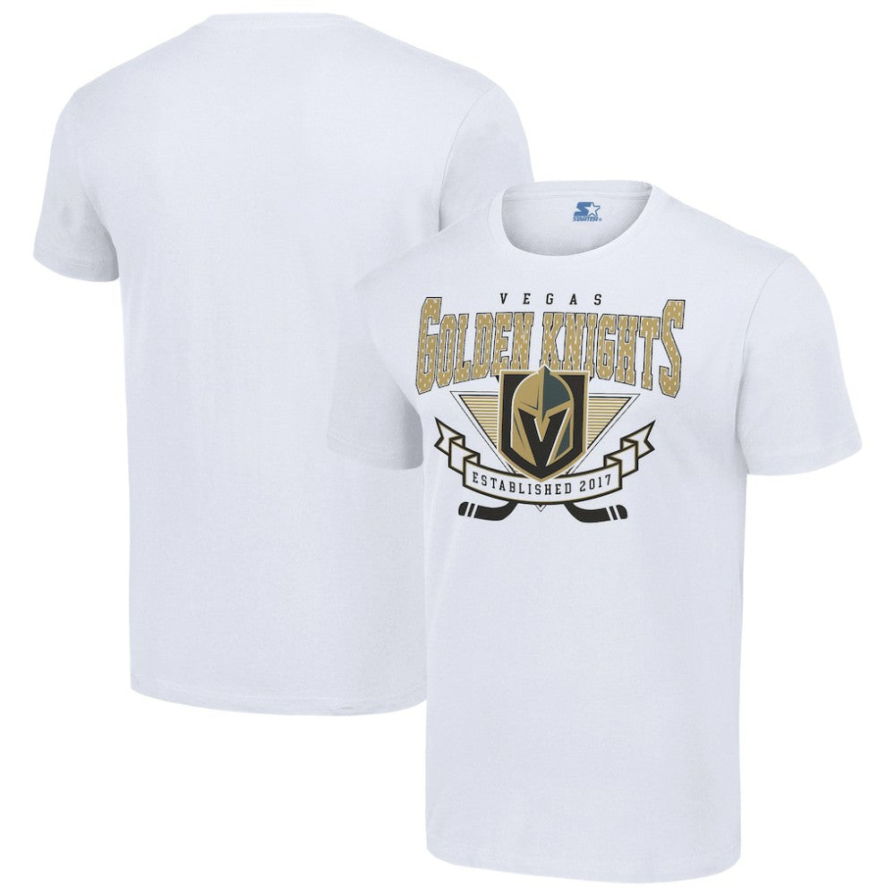 NHL White Vegas Golden Knights Starter Team Logo Graphic T-Shirt